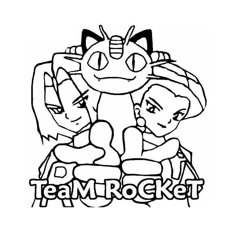 coloriage team rocket pokemon
